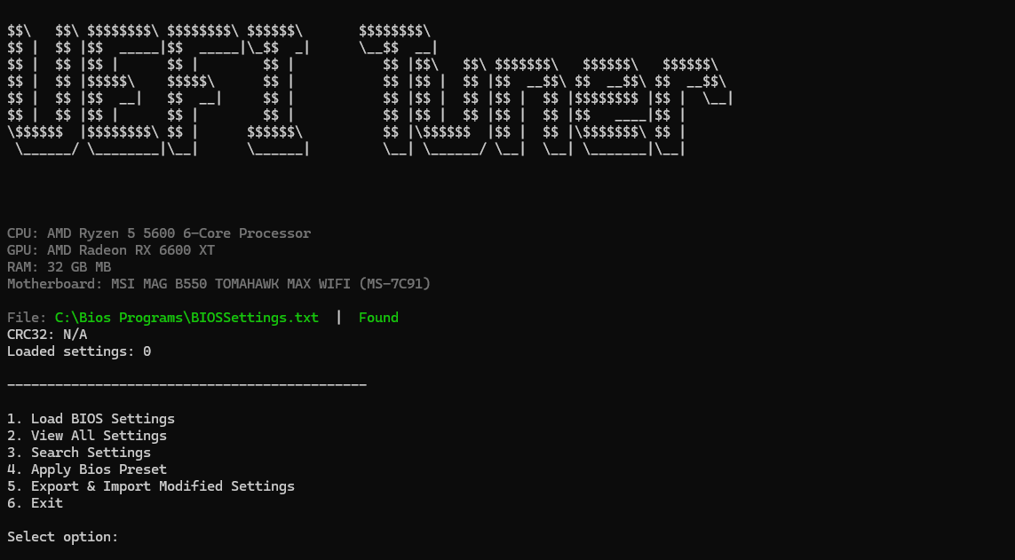 UEFI Tuner